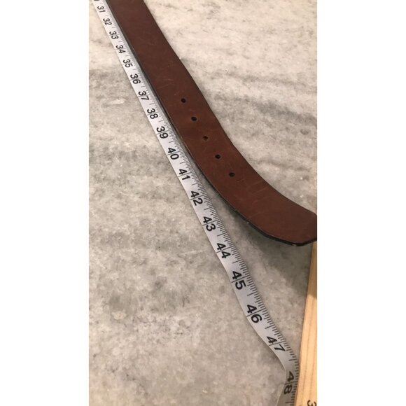 Fossil Leather Belt Mens 40 Brown Casual Classic Metal Buckle Gorpcore Western - Picture 6 of 6